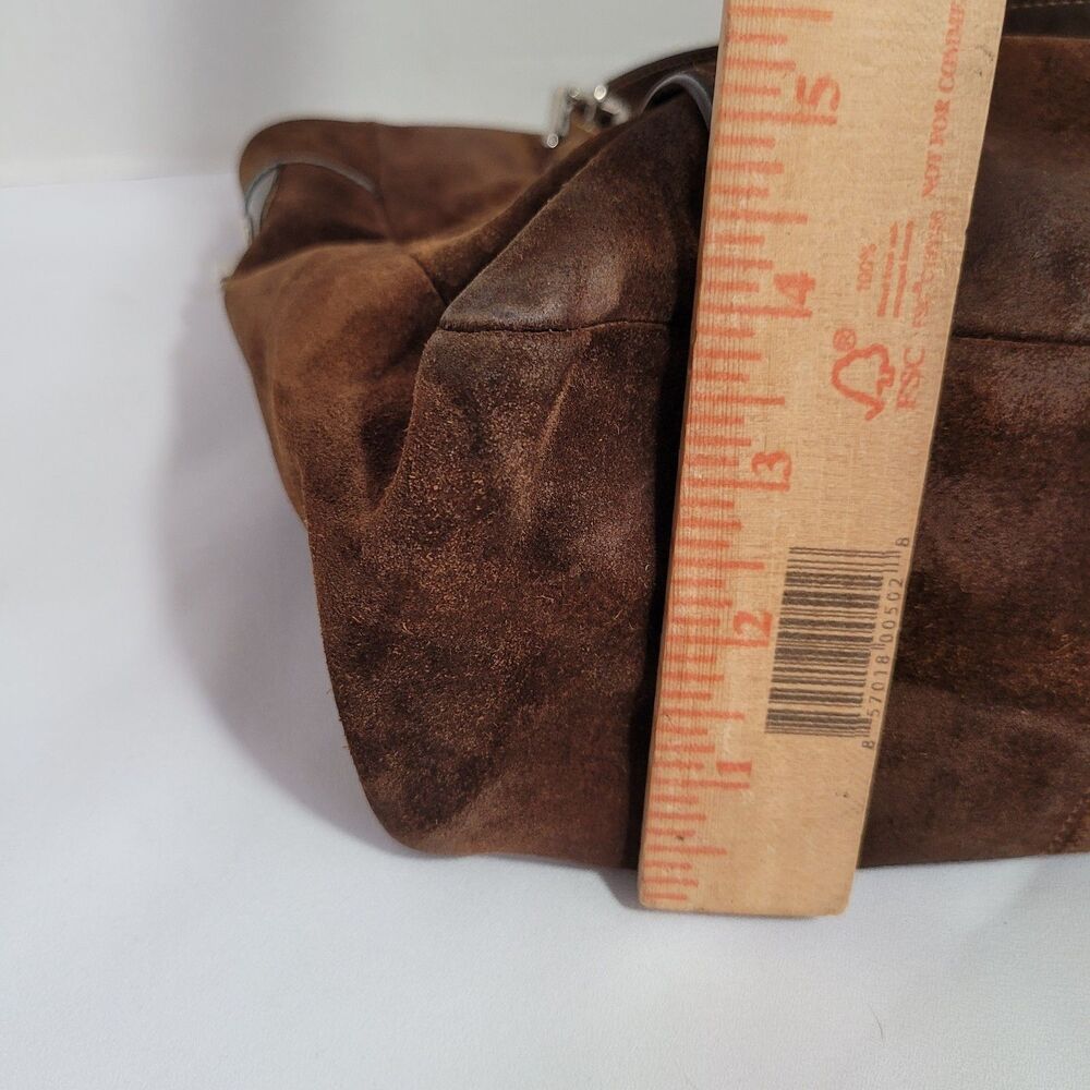 Coach Leatherware Brown Suede Leather Large Tote Bag Vintage Y2K *Flaw - Picture 6 of 16